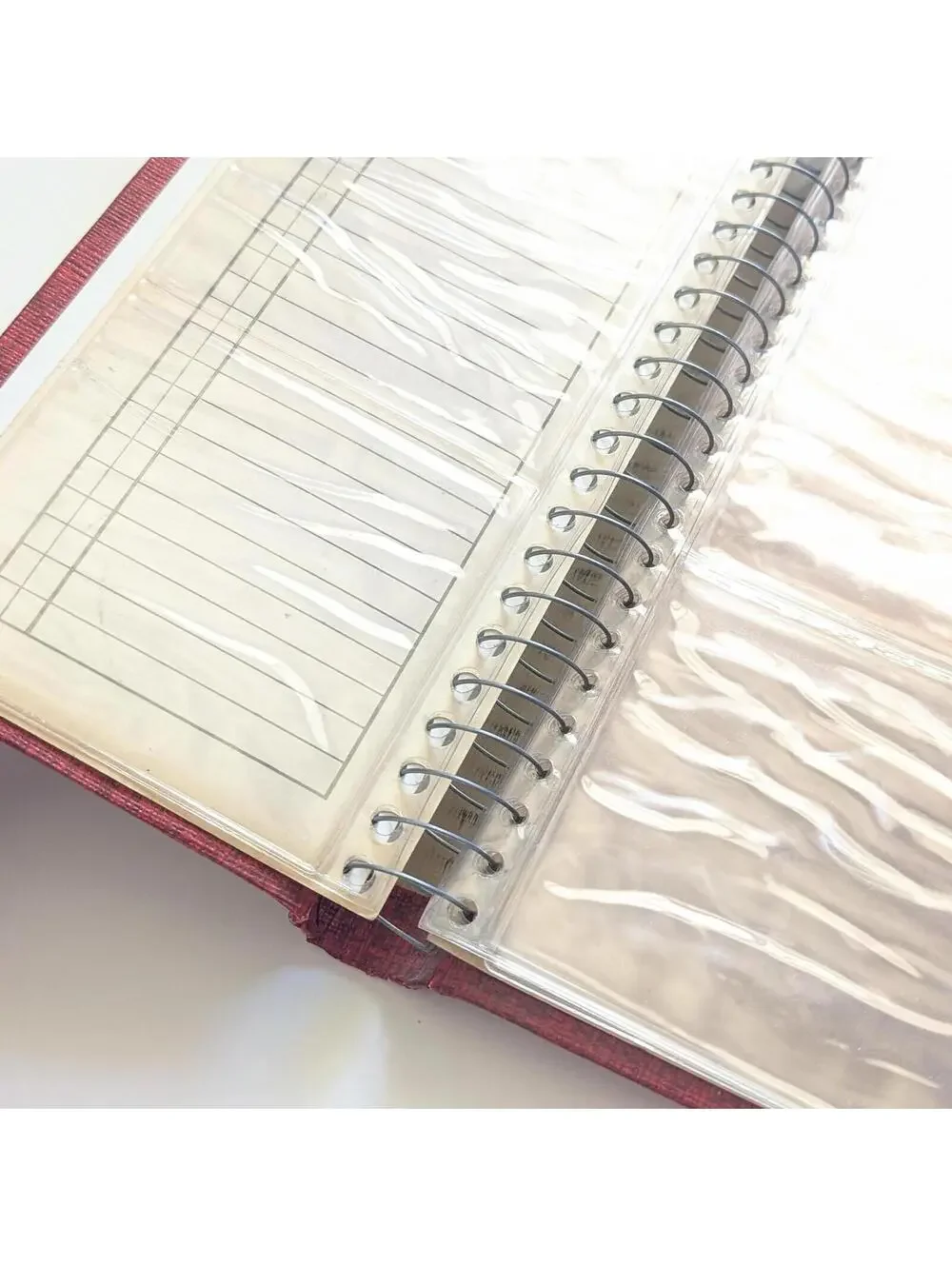 Vintage Red Photo Album with Snapshot Sized Sleeves